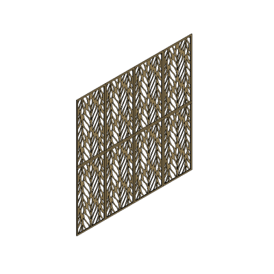 Modern Outdoor Lounge with Pergola 11 Decorative Metal Screen