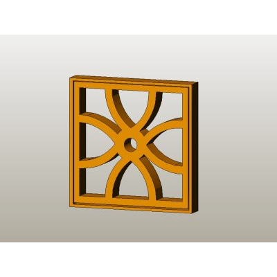 Jali brick panel for modern curtain walls