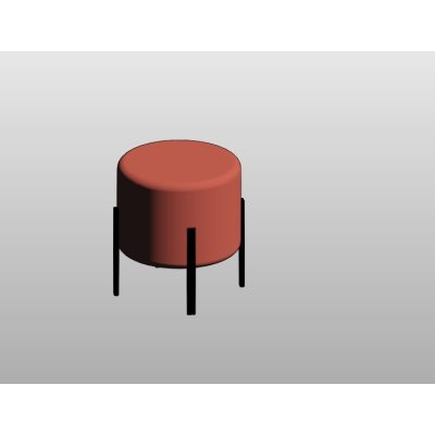 Modern stool with side handles