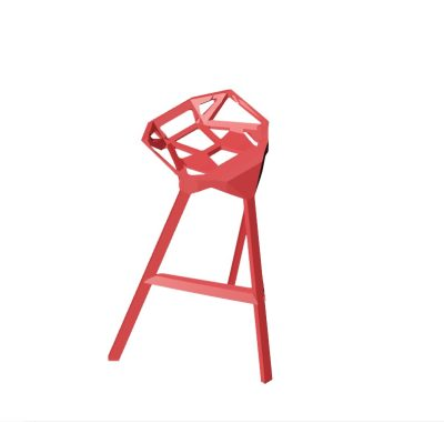 Geometric Red Stool