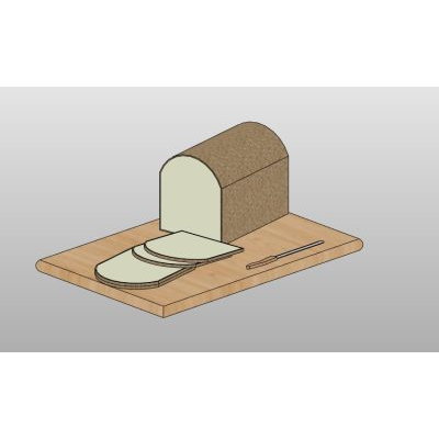 Bread Loaf on Cutting Board