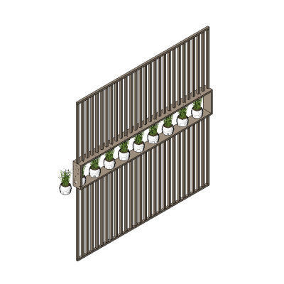 Vertical garden wall panel with planters