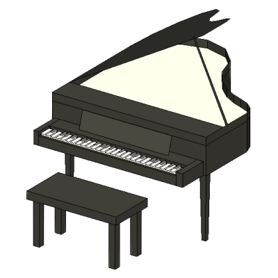 Elegant Grand Piano Set