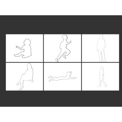 People silhouettes pack parametric