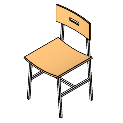 Chaise bois - 01