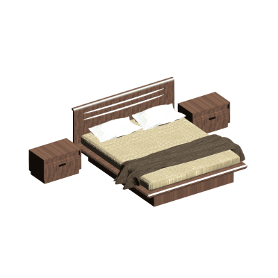 Elegant Wooden Bed Set