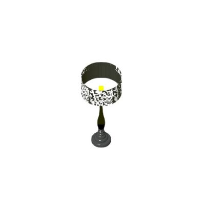 Table lamp with modern patterned shade