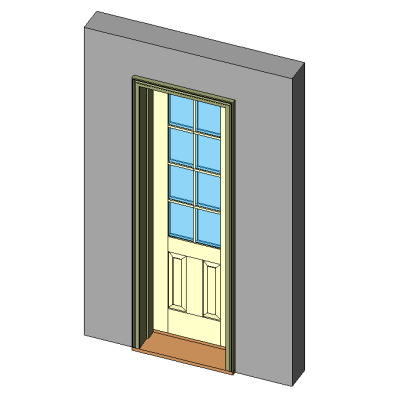 Kolbe Ultra Series Inswing Entrance Door 1-Wide 2-Panel Oak Sill Units 6550