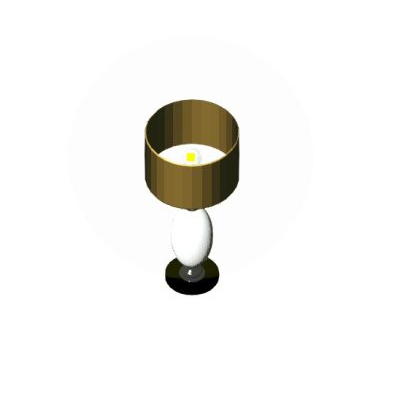 Table Lamp with Cylinder Shade