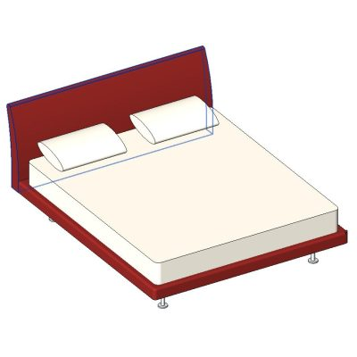 Modern Double Bed Ania 170
