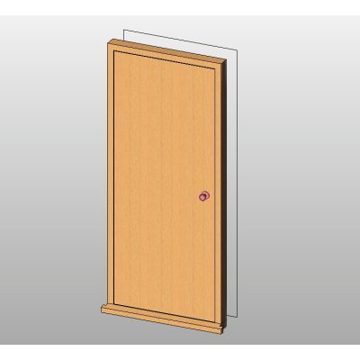 Wooden door with two upper glass panels 28 Wooden door with modern flush panel