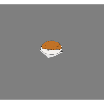 Croissant on plate 3D food model