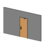 Wooden Interior Door with Modern Handle