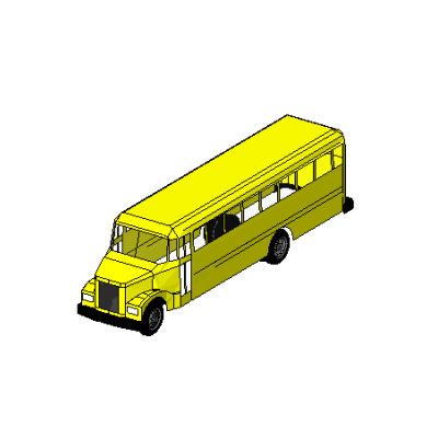 Tour bus with modern red accents 11 Yellow School Bus