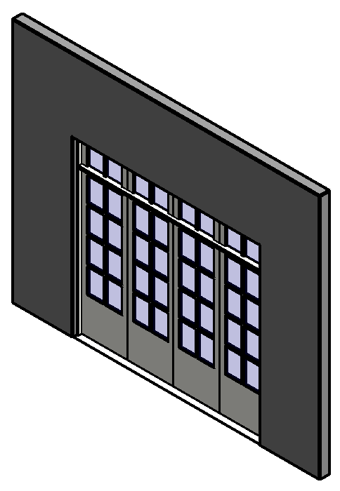 Leafs glass panel door