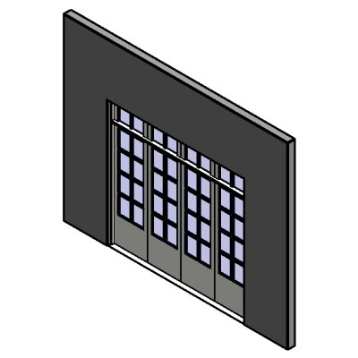 Leafs glass panel door