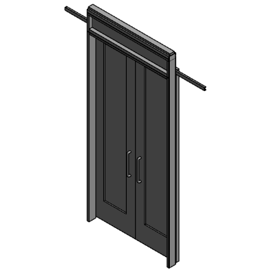 Haworth Enclose Sliding Double Door with Transom