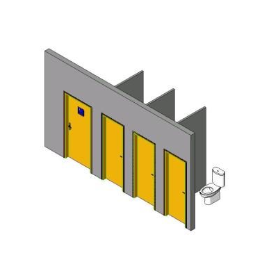 Modern Yellow Bathroom Stalls