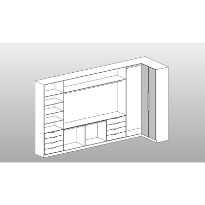 L-Shaped Open Closet