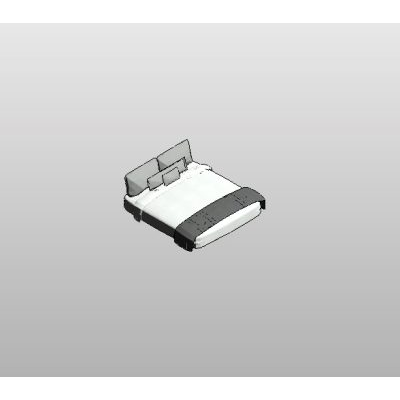 Double Bed with Metal Frame