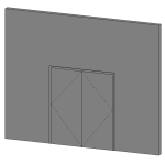 Double Door with Hollow Metal Frame