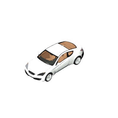 White Sedan Car