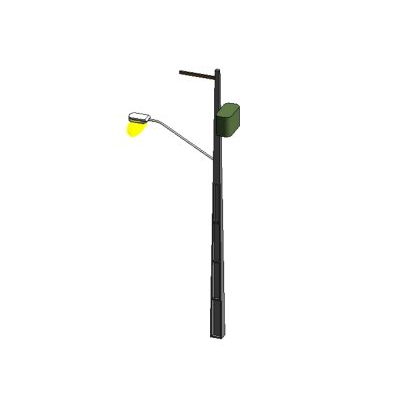 Pole with transformer for public lighting