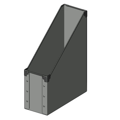 Metal vertical magazine file holder