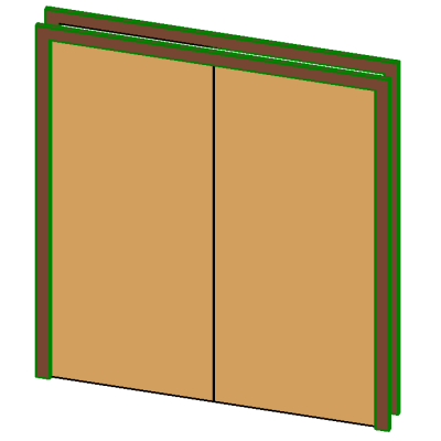 Flush Double-Action Door