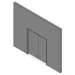Adjustable Double Door with Metal Frame