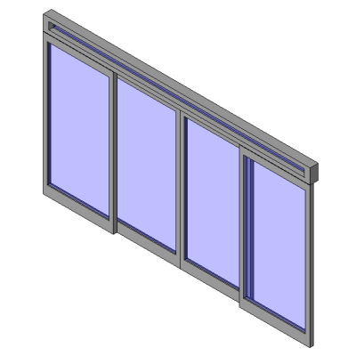 Automatic Sliding Glass Doors w Transom