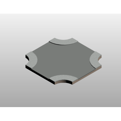 Hexagonal floor tile with parametric types