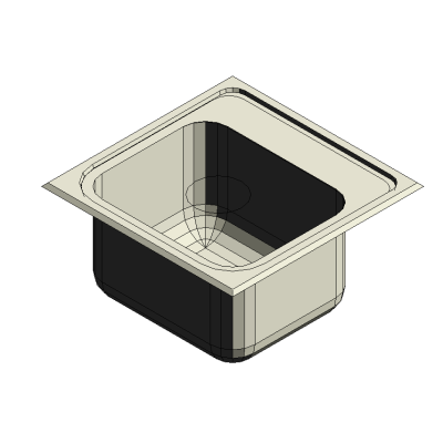 Modern Rectangular Sink with Integrated Rim