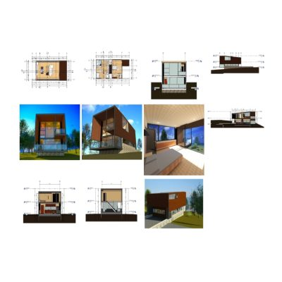 Revit 2-tier wooden shelter