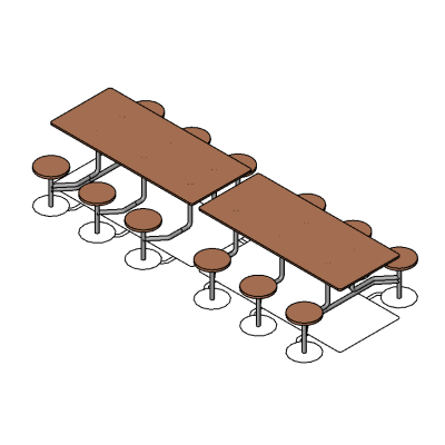 Mobile stool table with modern frame