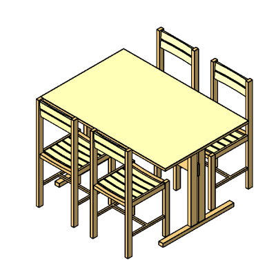 Table de restauration - Rectangulaire