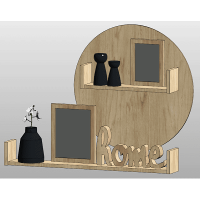 Circular wall shelf