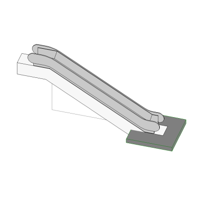 Escalator model with modern base