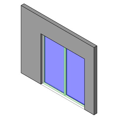 Fixed window with modern double panes