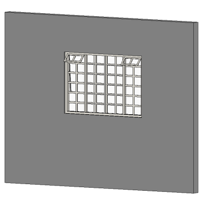 Double sliding squared window 8075