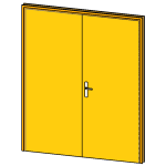 Interior double door modern yellow