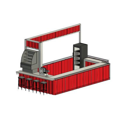 Modern Bar Counter with Seating