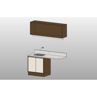 Bathroom Vanity with Integrated Wooden Partition