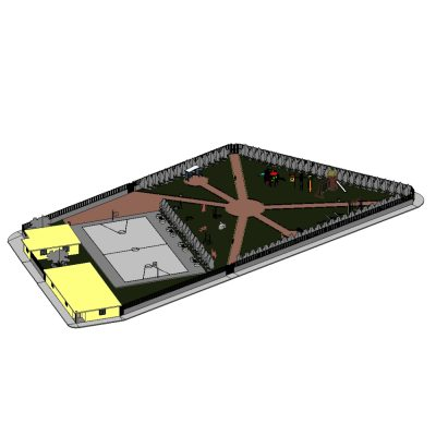 Playground with gym and games