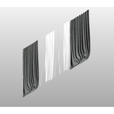 Elegant Vertical Divider 23 Heavy Curtains