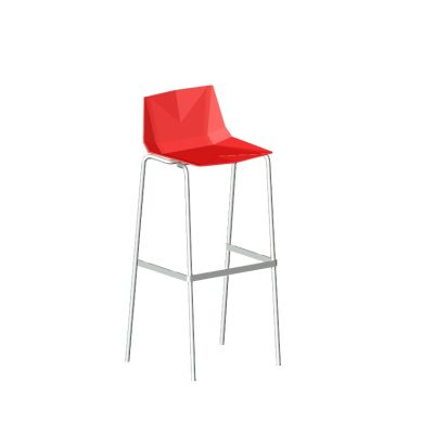 High Red Bar Stool