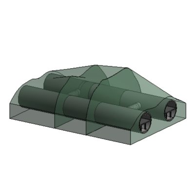 2-way tunnel with topography