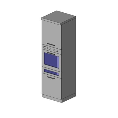 Built-in oven tower cabinet with storage