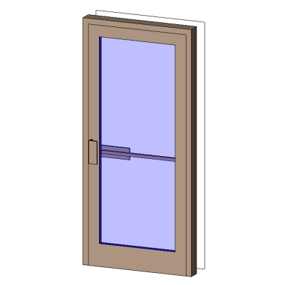 Single Exterior Aluminum Door
