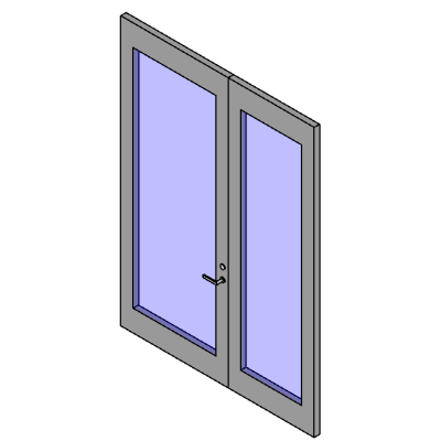 Curtain Wall - Swinging Pair Doors